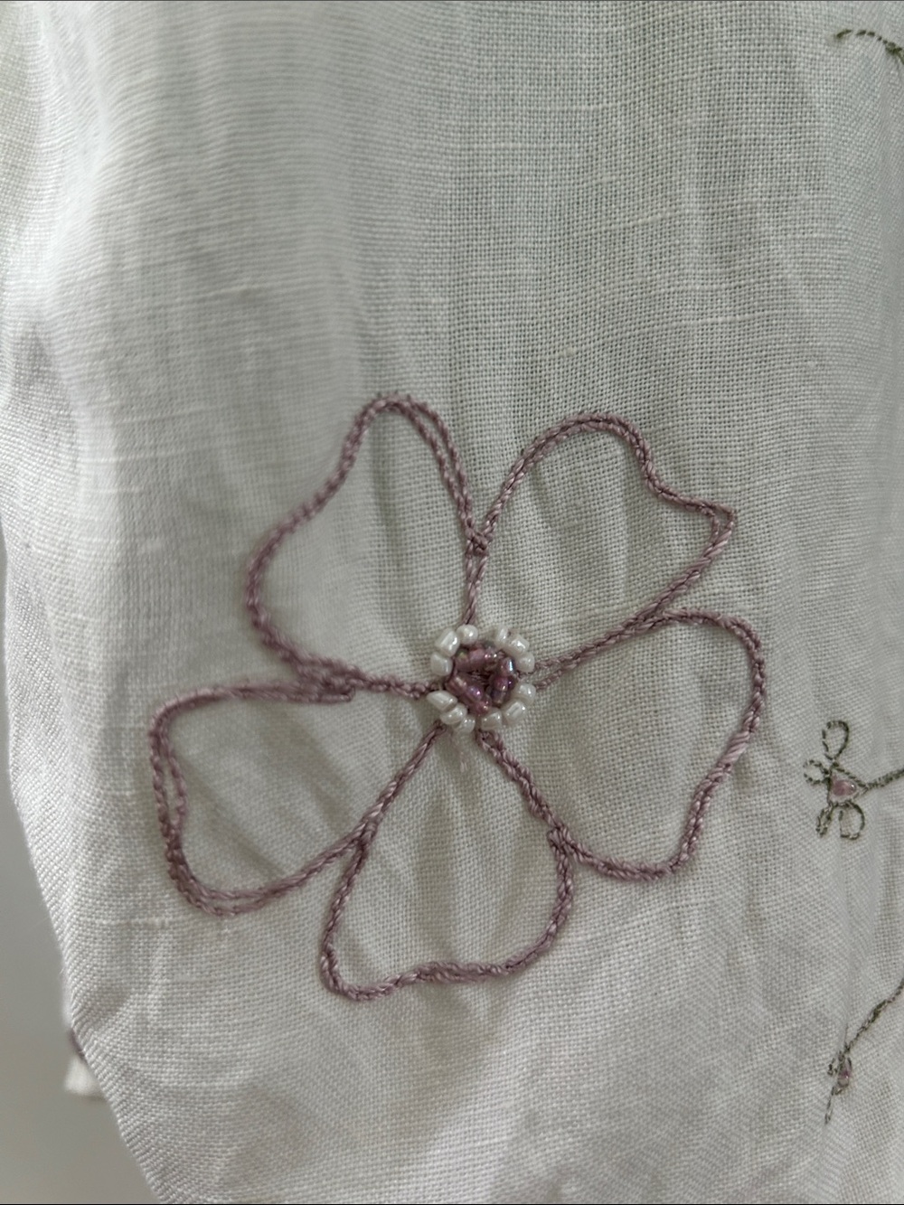 Vintage TOTOnKO Patchwork Silk/Linen Jacket Embroidered Floral Artsy Lagenlook - Picture 14 of 15